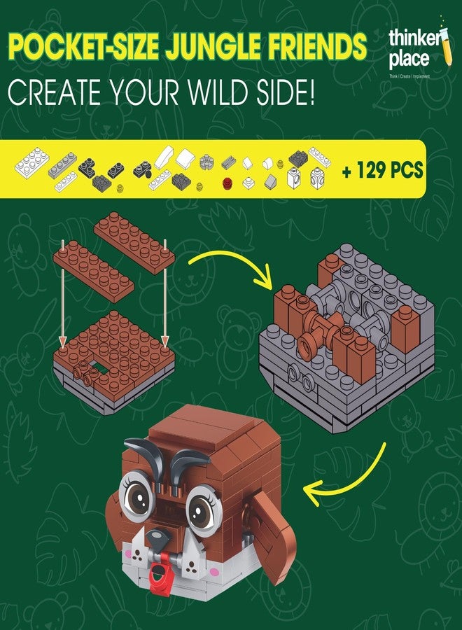 ThinkerPlace مجموعة ThinkerPlace 9 في 1 عالم الحيوانات - كلب (129 قطعة) | تعرّف على عالم الحيوان | مجموعة مكعبات بناء للأطفال من عمر 6 سنوات فما فوق | لعبة تعليمية STEM | ابنِ، اجمع، وابتكر روبوتًا ضخمًا قابلًا للتكديس - Image 2